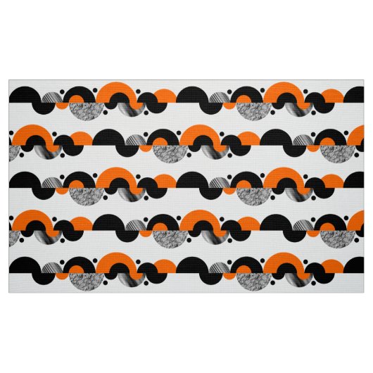 Abstrakte Crescent 02 - Orange Stoff (Fat Quarter (45,7 x 55,9 cm))