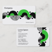 Abstrakte Crescent 02 - Spring Green Visitenkarte (Vorne/Hinten)