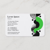 Abstrakte Crescent 02 - Spring Green Visitenkarte (Rückseite)