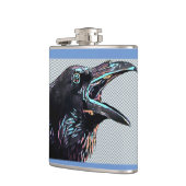 Abstrakte Crow Bird Originale Flachmann (Links)