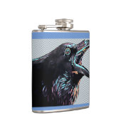 Abstrakte Crow Bird Originale Flachmann (Rechts)