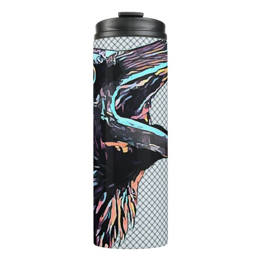 Abstrakte Crow Bird Originale Thermosbecher (Vorderseite)