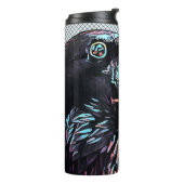Abstrakte Crow Bird Originale Thermosbecher (Nach links gedreht)