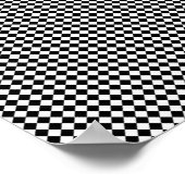 Abstrakte Cubes Schwarzweiß gestreift Poster (Ecke)