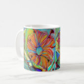 Abstrakte Cubist-Blumen-Tasse Tasse (Vorderseite Links)