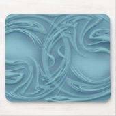 Abstrakte Curlen über blaues Kunstwerk Mousepad (Vorne)