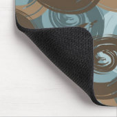 Abstrakte Curls Aquamarin Mousepad (Ecke)
