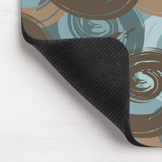 Abstrakte Curls Aquamarin Mousepad (Ecke)