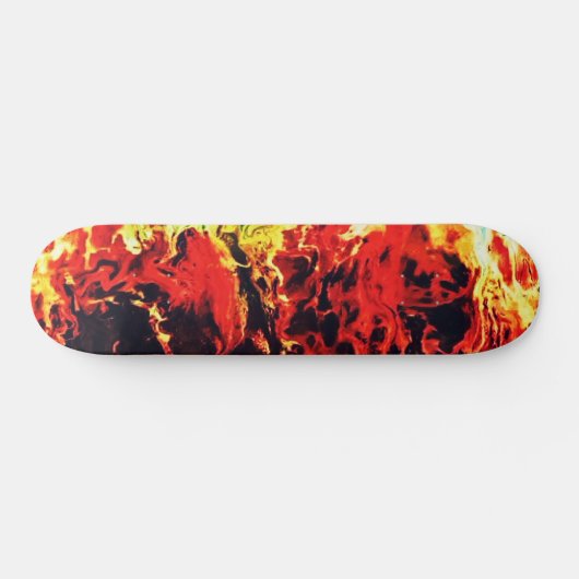 Abstrakte Custom Street Art Inspiriert Feuerwirbel Skateboard (Horizontal)