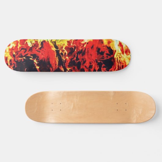 Abstrakte Custom Street Art Inspiriert Feuerwirbel Skateboard (Horizontal)