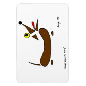 Abstrakte Dackel Dog Flexible Magnet (Vertikal)