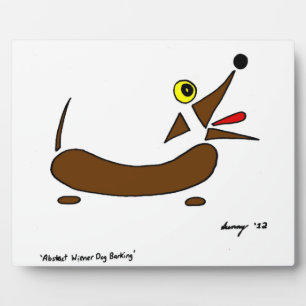 Abstrakte Dackel Dog Plaque Fotoplatte
