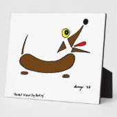 Abstrakte Dackel Dog Plaque Fotoplatte (Seite)