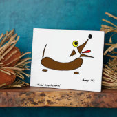 Abstrakte Dackel Dog Plaque Fotoplatte (Seite)