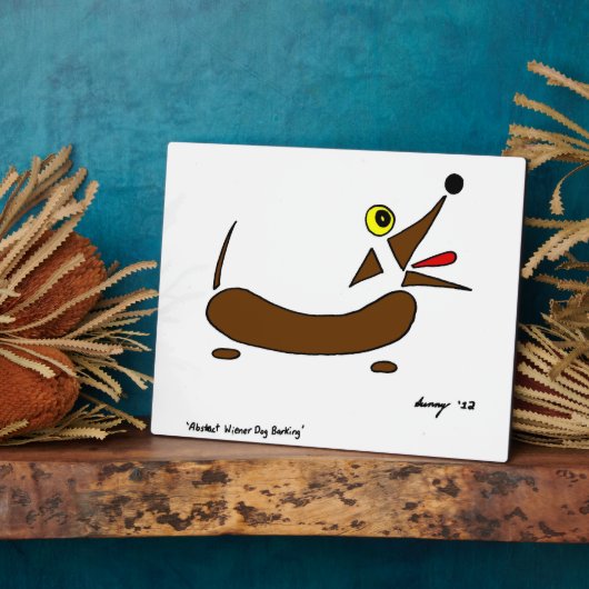 Abstrakte Dackel Dog Plaque Fotoplatte (Seite)