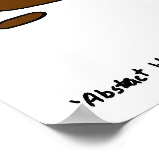 Abstrakte Dackel Doster Poster (Ecke)