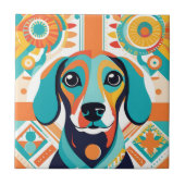 Abstrakte Dackel Fliese (Vorderseite)