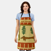 Abstrakte Dackel Form, Text hinzufügen, Schürze (Getragen)