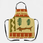 Abstrakte Dackel Form, Text hinzufügen, Schürze (Vorderseite)