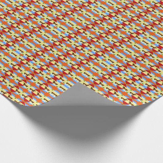 Abstrakte Dackel Geschenkwrap Geschenkpapier (Ecke)
