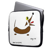 Abstrakte Dackel Hund Laptop-Sieb Laptopschutzhülle (Vorderseite Links)