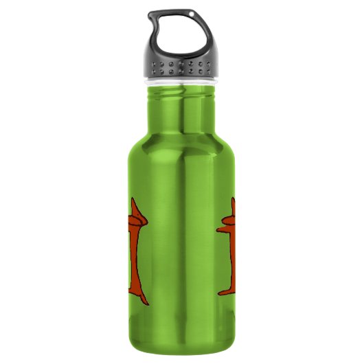 Abstrakte Dackel Hund Trinkflasche (Rückseite)