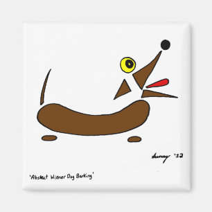 Abstrakte Dackel Hundemagnet Magnet