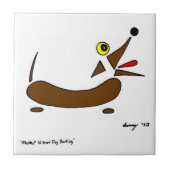 Abstrakte Dackel Hundeteile Fliese (Vorderseite)