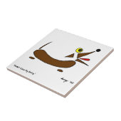 Abstrakte Dackel Hundeteile Fliese (Seite)