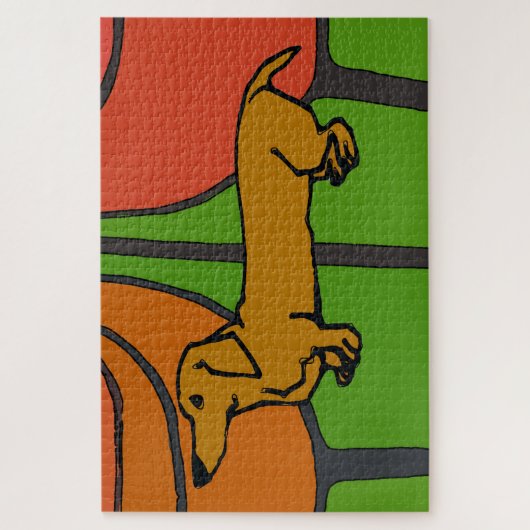 Abstrakte Dackel Jigsaw Puzzle (Vertikal)