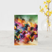 Abstrakte Dackel-Karte für Alkohol Karte (Gelbe Blume)