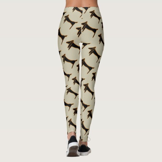 Abstrakte Dackel, Leggings (Rückseite)