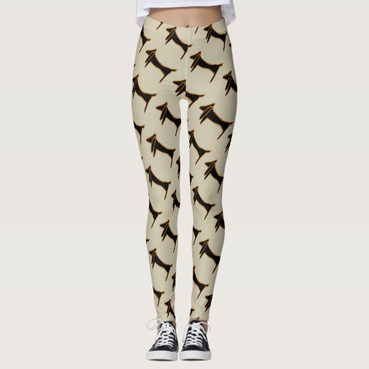 Abstrakte Dackel, Leggings (Vorderseite)