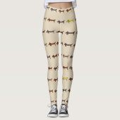 Abstrakte Dackel, Leggings (Vorderseite)