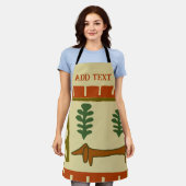 Abstrakte Dackel, Text hinzufügen, Schürze (Getragen)