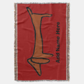 Abstrakte Dackel und Rot Decke (Vorderseite Vertikal)