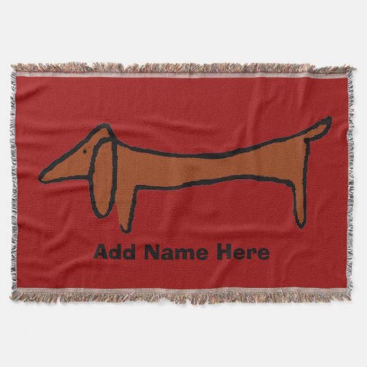 Abstrakte Dackel und Rot Decke (Vorderseite)