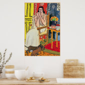 Abstrakte Dackeln auf dem Boden, Poster (Küche)