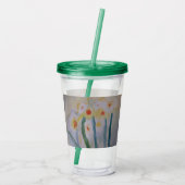 Abstrakte Daffodien Acryltrinkbecher (Rückseite)