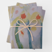 Abstrakte Daffodien Geschenkpapier Set (Beispiel)