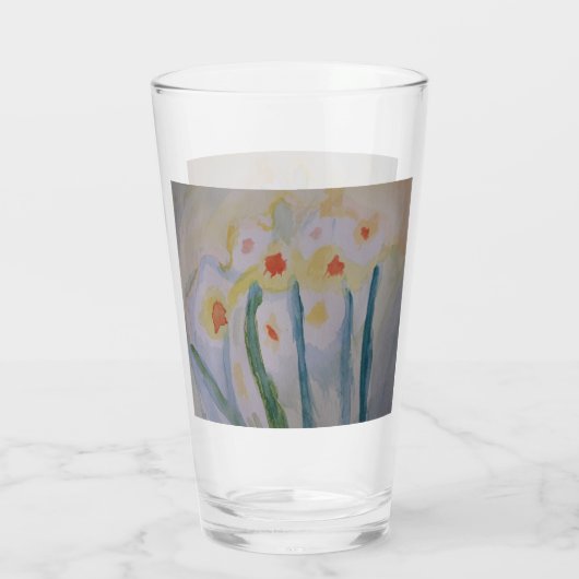 Abstrakte Daffodien Glas (Rückseite)