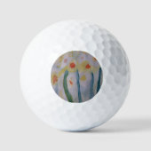 Abstrakte Daffodien Golfball (Vorderseite)