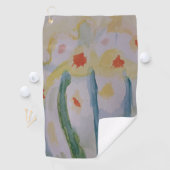 Abstrakte Daffodien Golfhandtuch (Insitu)