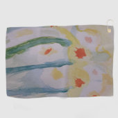 Abstrakte Daffodien Golfhandtuch (Horizontal)