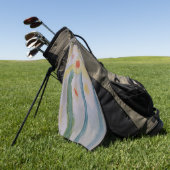 Abstrakte Daffodien Golfhandtuch (Gras)