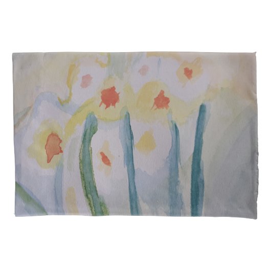 Abstrakte Daffodien Kissenbezug (Vorderseite)