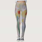 Abstrakte Daffodien Leggings (Vorderseite)