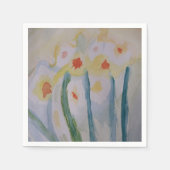 Abstrakte Daffodien Papier Napkin Serviette (Vorderseite)