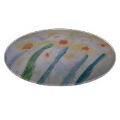 Abstrakte Daffodien Schneidebrett (Ecke)