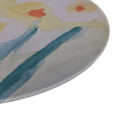 Abstrakte Daffodien Schneidebrett (Ecke)